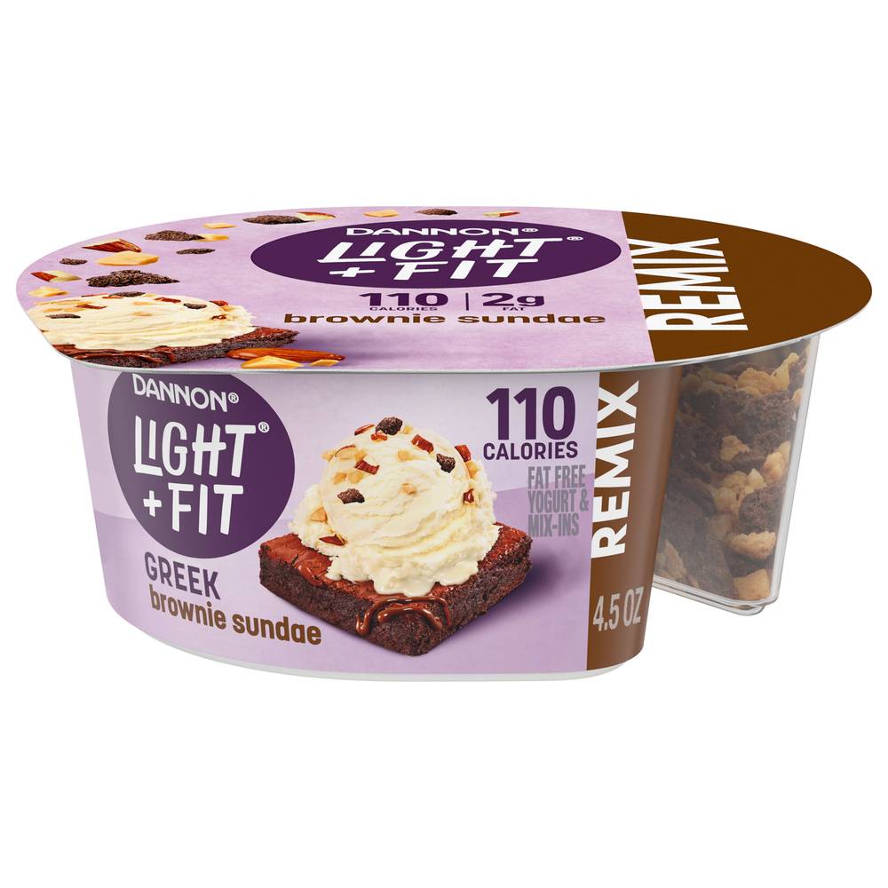 Dannon Light + Fit Greek Yogurt & Brownie Crumbles (4.5 oz, 2 ct)