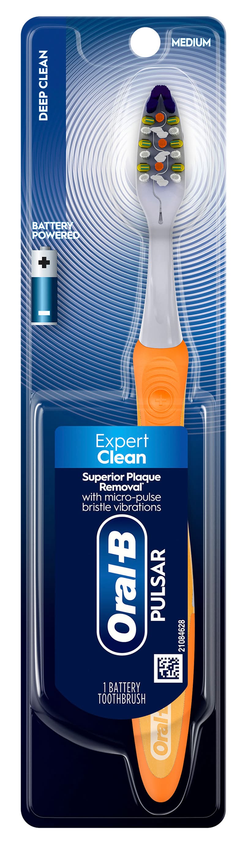 Oral-B Battery Powered Medium Vibrating Pulsar Toothbrush (1.6 oz)