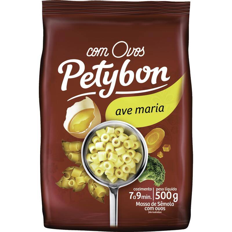 Petybon macarrão massa com ovos ave-maria (500 g)