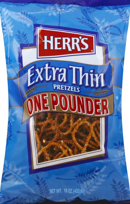 Herr's One Pounder Extra Thin Pretzels (16 oz)