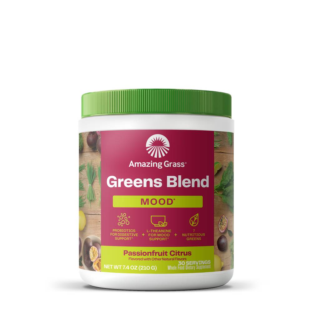 Greens Blend Mood - Passionfruit Citrus - 7.4 oz. (30 Servings)