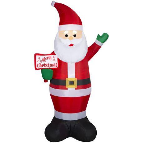 Christmas Inflatable Santa With Merry Christmas Sign