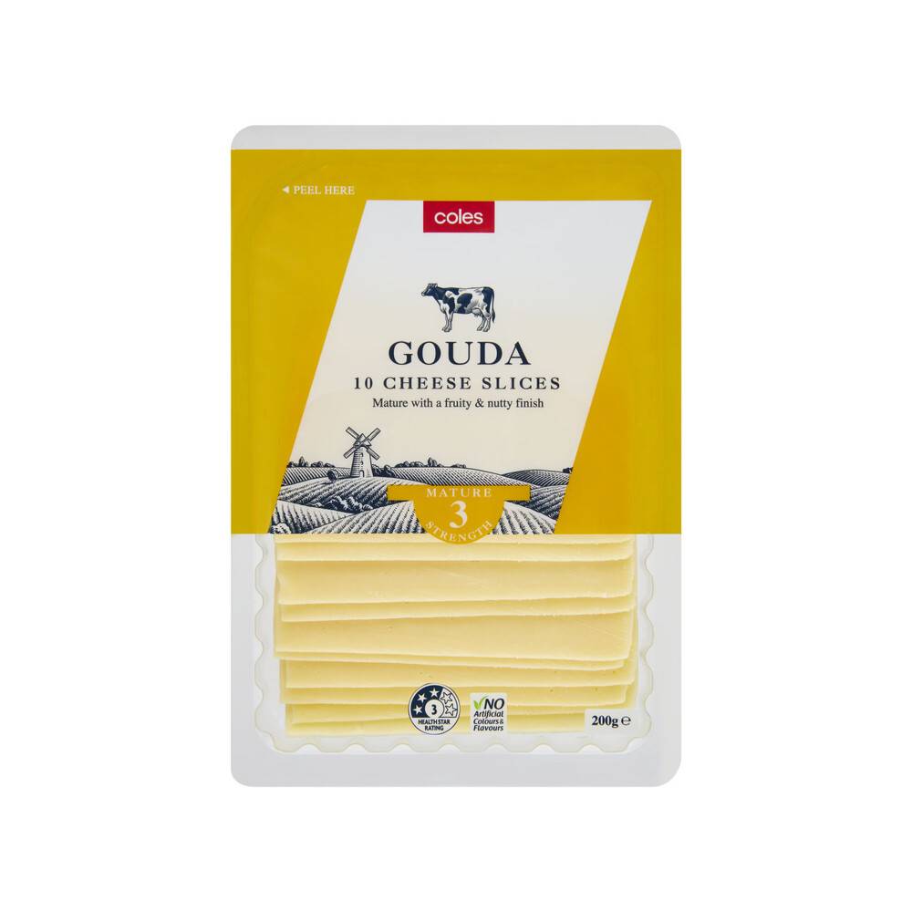 Coles Gouda Cheese Slices 200g