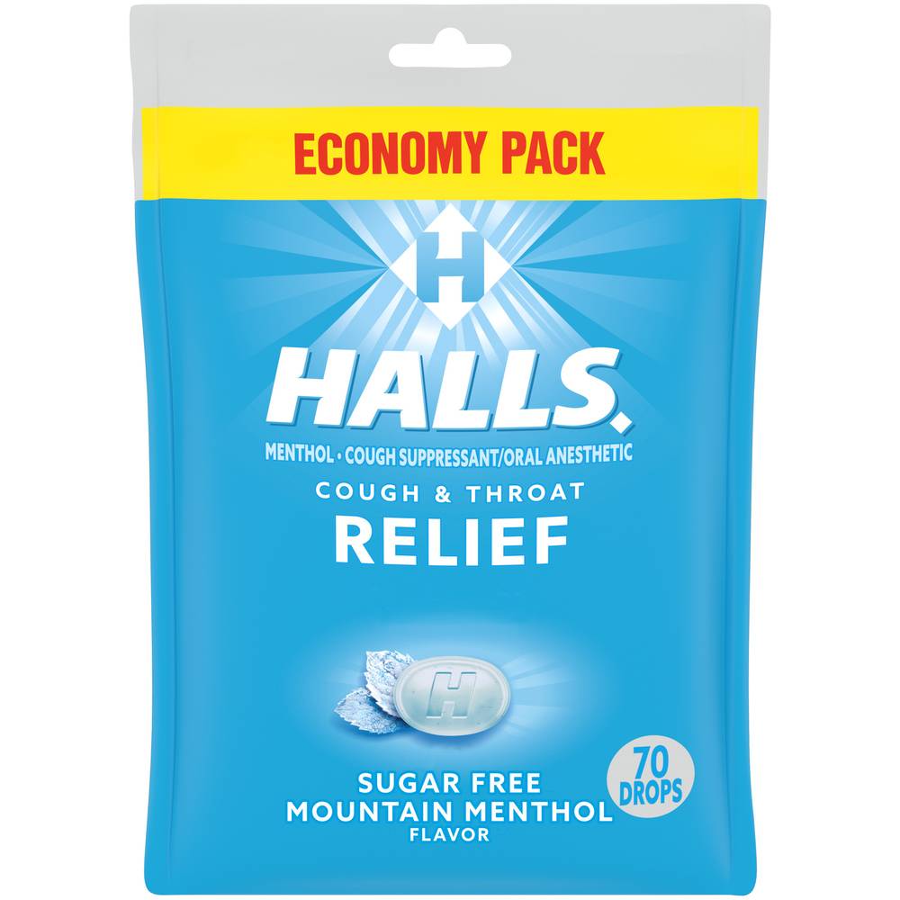 Halls Mountain Menthol Cough & Throat Relief Drops (12 oz)