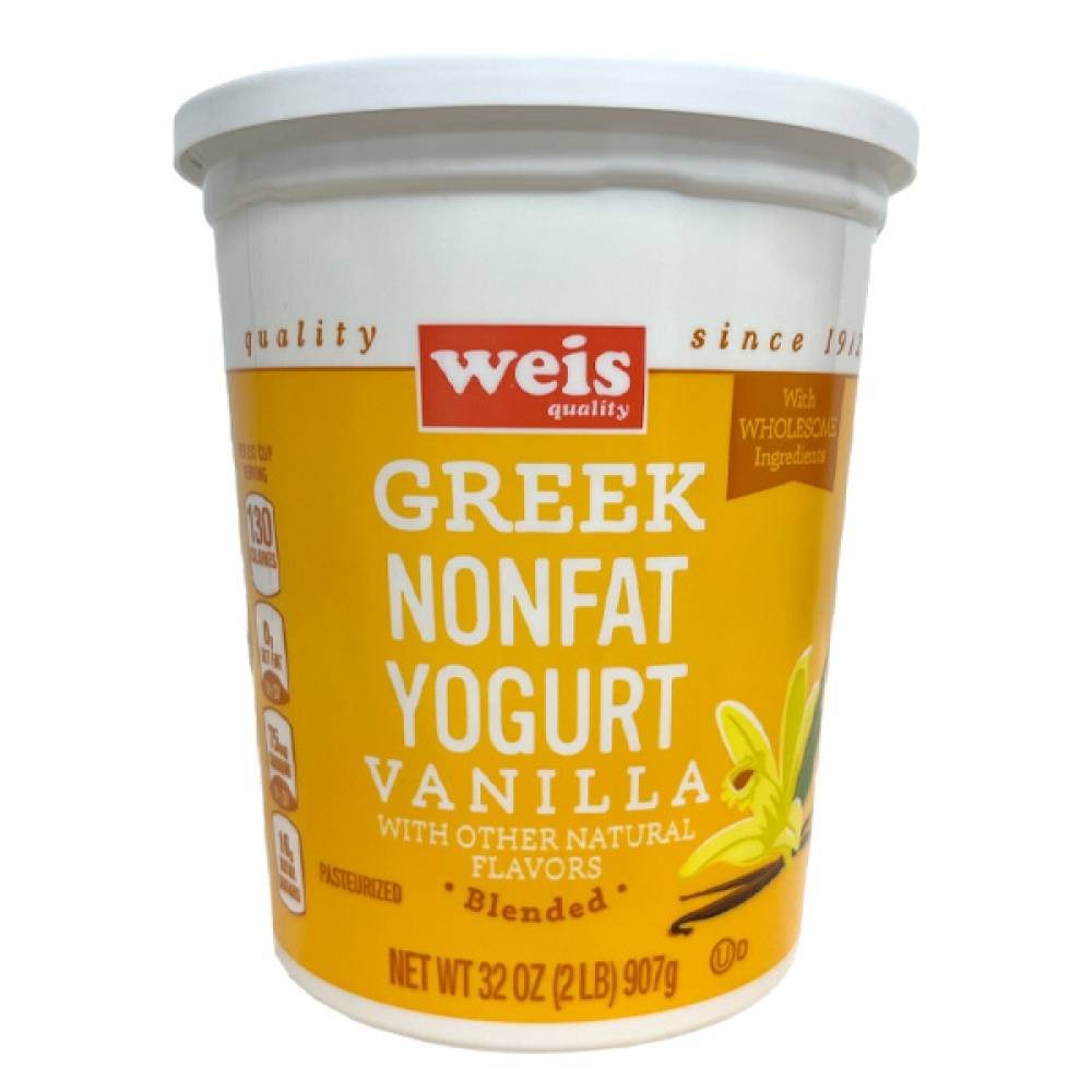 Weis Greek Nonfat Yogurt (vanilla)