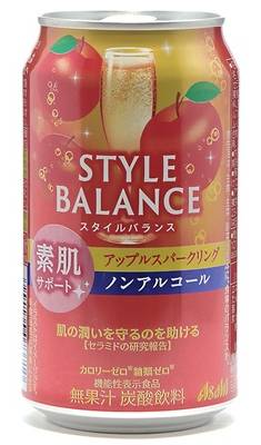 アサヒビール　スタイルバランス　素肌サポート　アップルスパークリング　ノンアルコール　３５０ｍｌ（機能性表示食品）