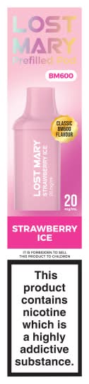 Lost Mary Strawberry Ice, Bm600 Prefilled Pod