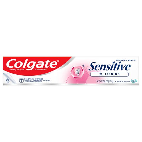 Colgate Maximum Strength Sensitive Whitening Fresh Mint Toothpaste