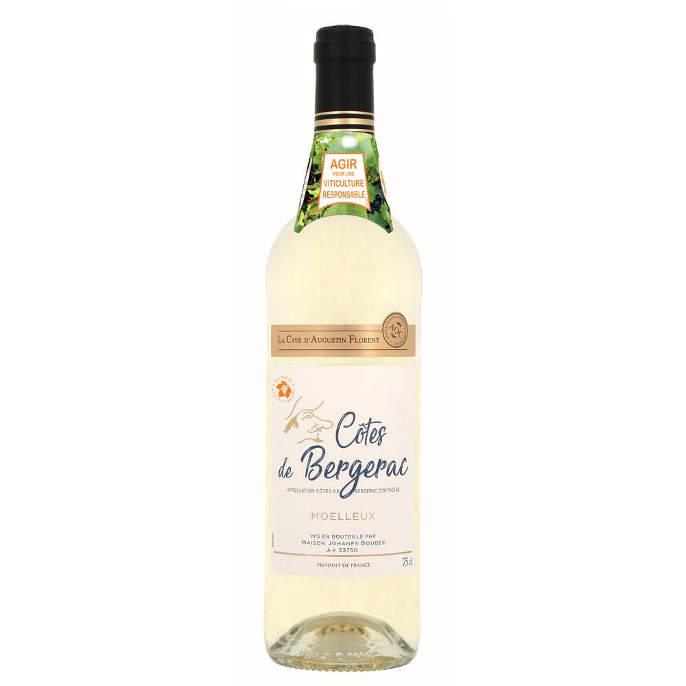 La Cave d'Augustin Florent - Vin blanc sud ouest bergerac muscadelle AOP domestique (750 ml)