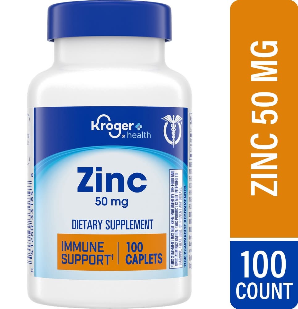 Kroger Immune Support Zinc Caplets 50 mg (100 ct)