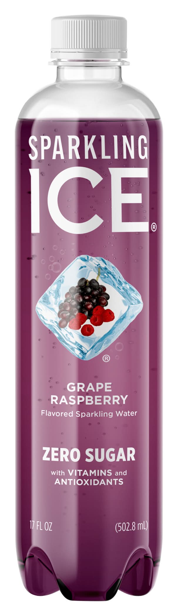 Sparkling Ice Zero Sugar With Vitamins and Antioxidants Water, Grape-Raspberry (17 fl oz)