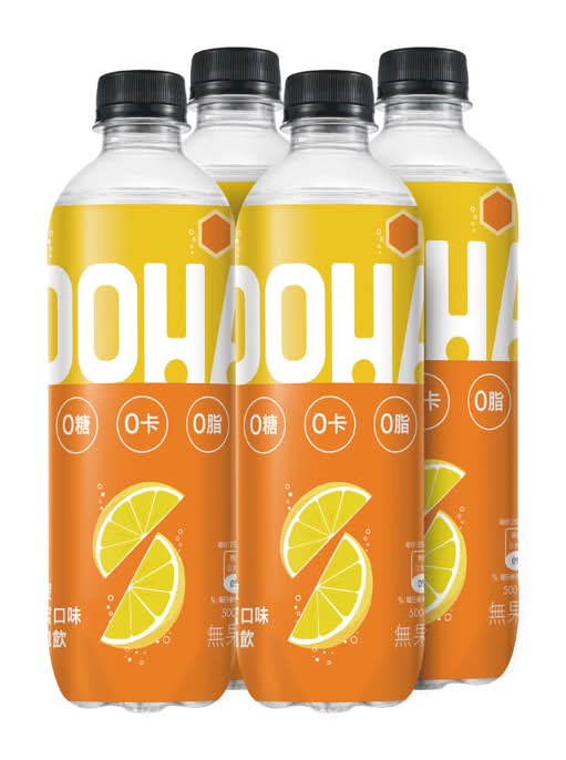 OOHA氣泡飲檸檬蜂蜜500ml <500ml毫升 x 1 x 4Bottle瓶>