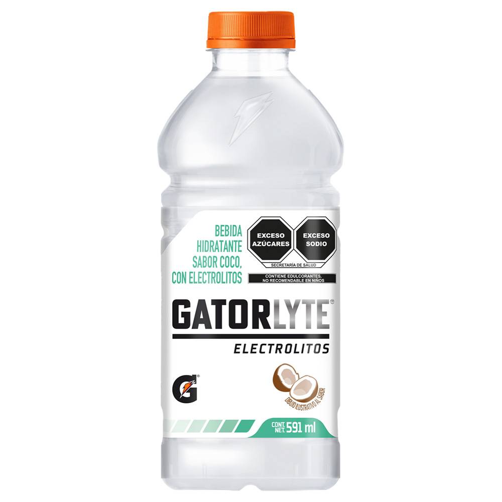 Gatorlyte · Bebida hidratante con electrolitos, coco (591 ml)