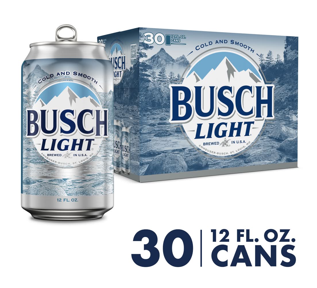 Busch Light American Lager Beer (30 x 12 fl oz)