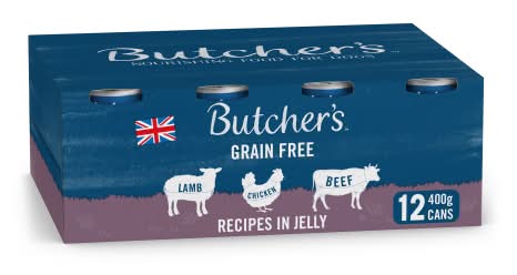 Butcher's Recipes in Jelly Wet Dog Food Tins (12 pack)