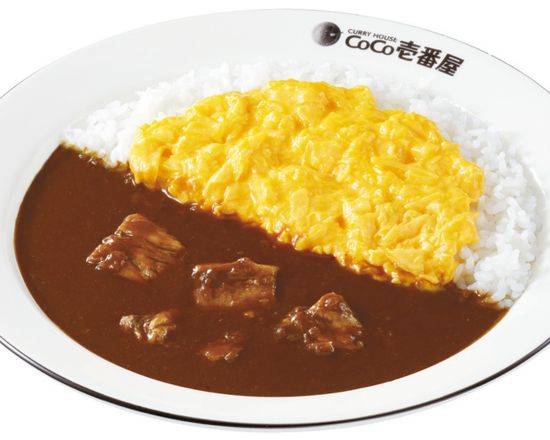 The牛カリー＋スクランブルエッグ The “GYU” curry (with special beef sauce) with scrambled egg