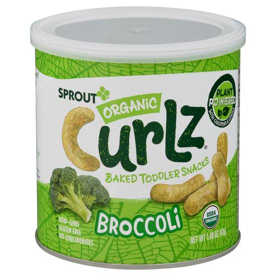 Sprout Curlz Organic Broccoli Baked Toddler Snack