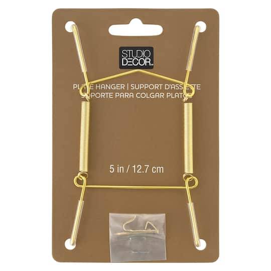 Studio Décor Plate Hanger, 5", Brass