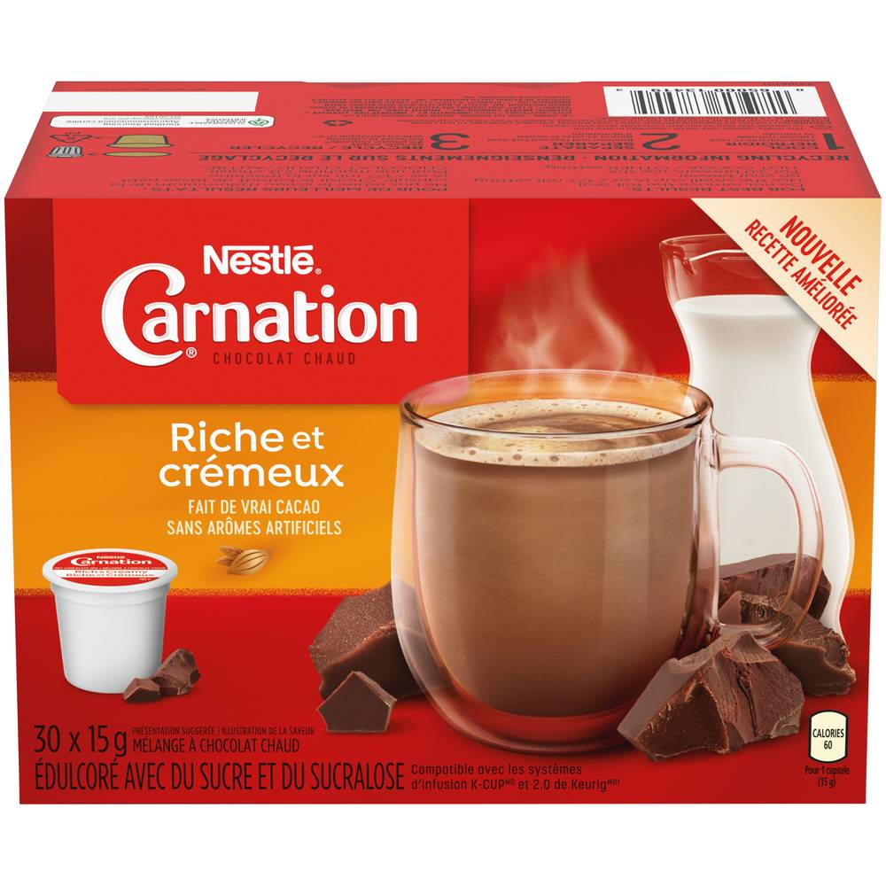 Carnation Hot Chocolate Rich & Creamy Hot Chocolate Mix Cups (30 x 15 g)