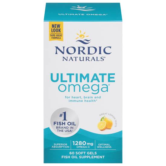 Nordic Naturals Ultimate Omega 1280 mg Supplement (lemon)