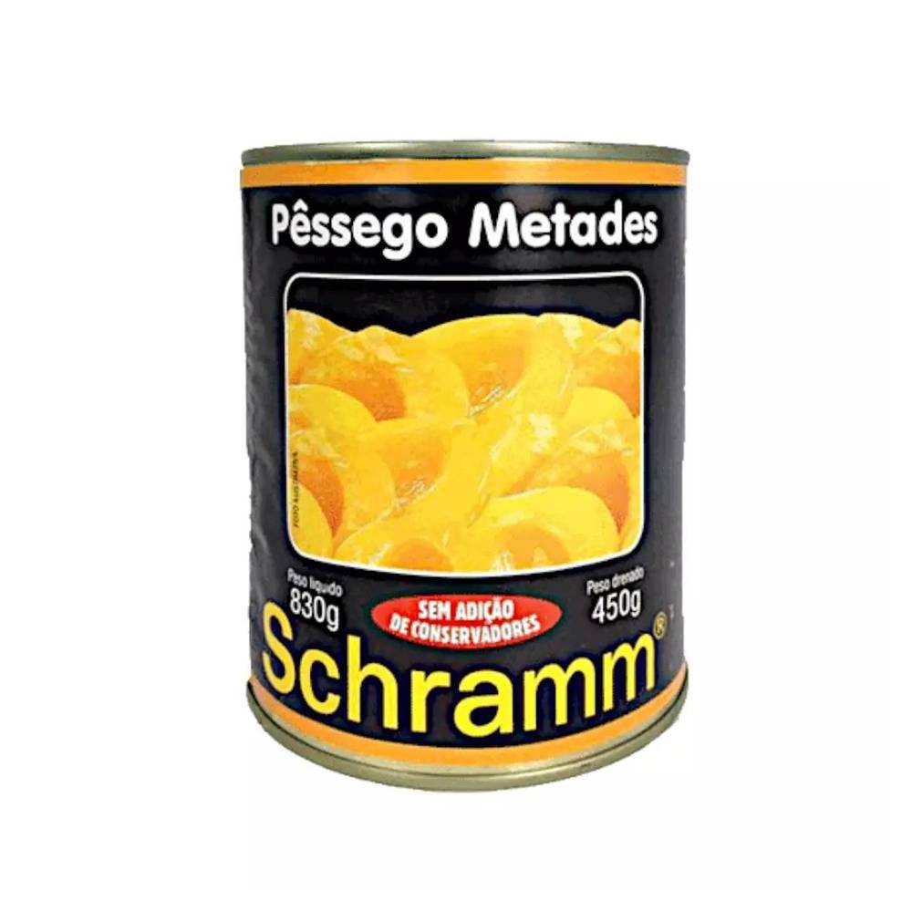 Schramm pêssegos metades em calda (830 g)