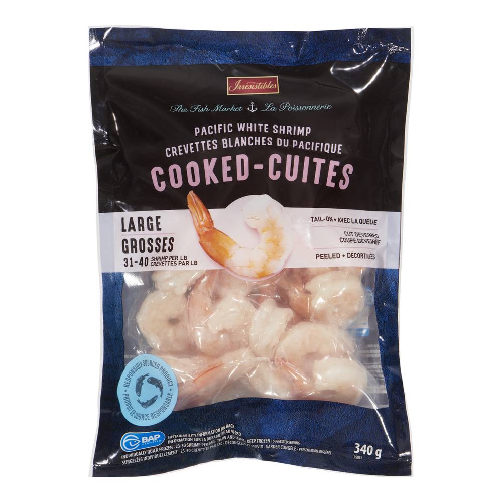 Irresistibles Frozen Cooked Pacific White Shrimp (340 g)