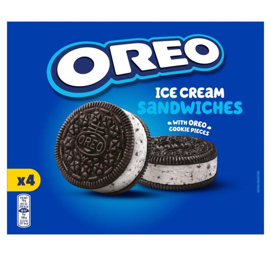 Oreo Chocolate - Vanilla, Ice Cream Sandwiches (4 pack)