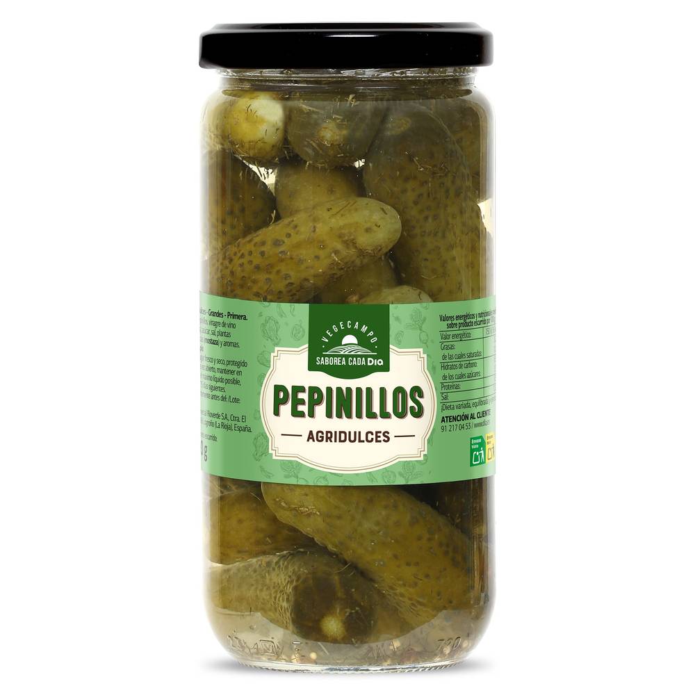 Pepinillos Agridulces Vegecampo De Dia Frasco 360 G