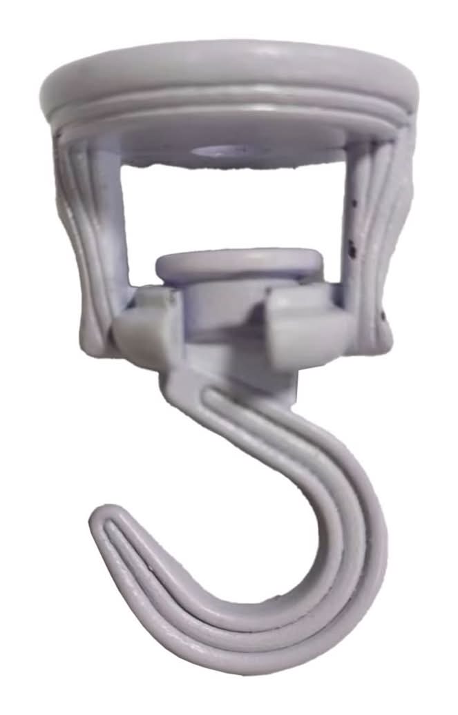 Living Accents White Zinc 3.56 In. H Swivel Swag Hook 1 Pk