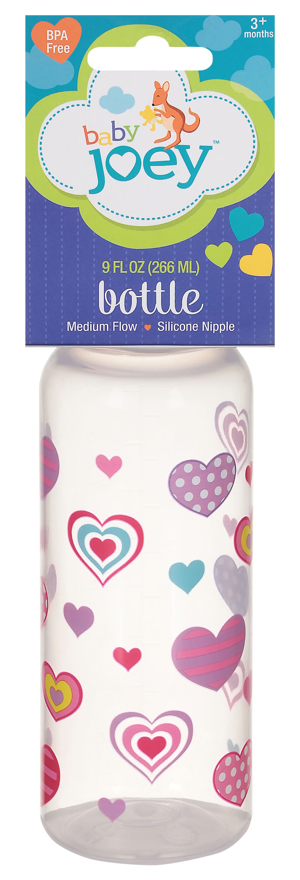 Baby Joey Medium Flow With Silicone Nipple 9 fl oz Bottle (3.9 oz)