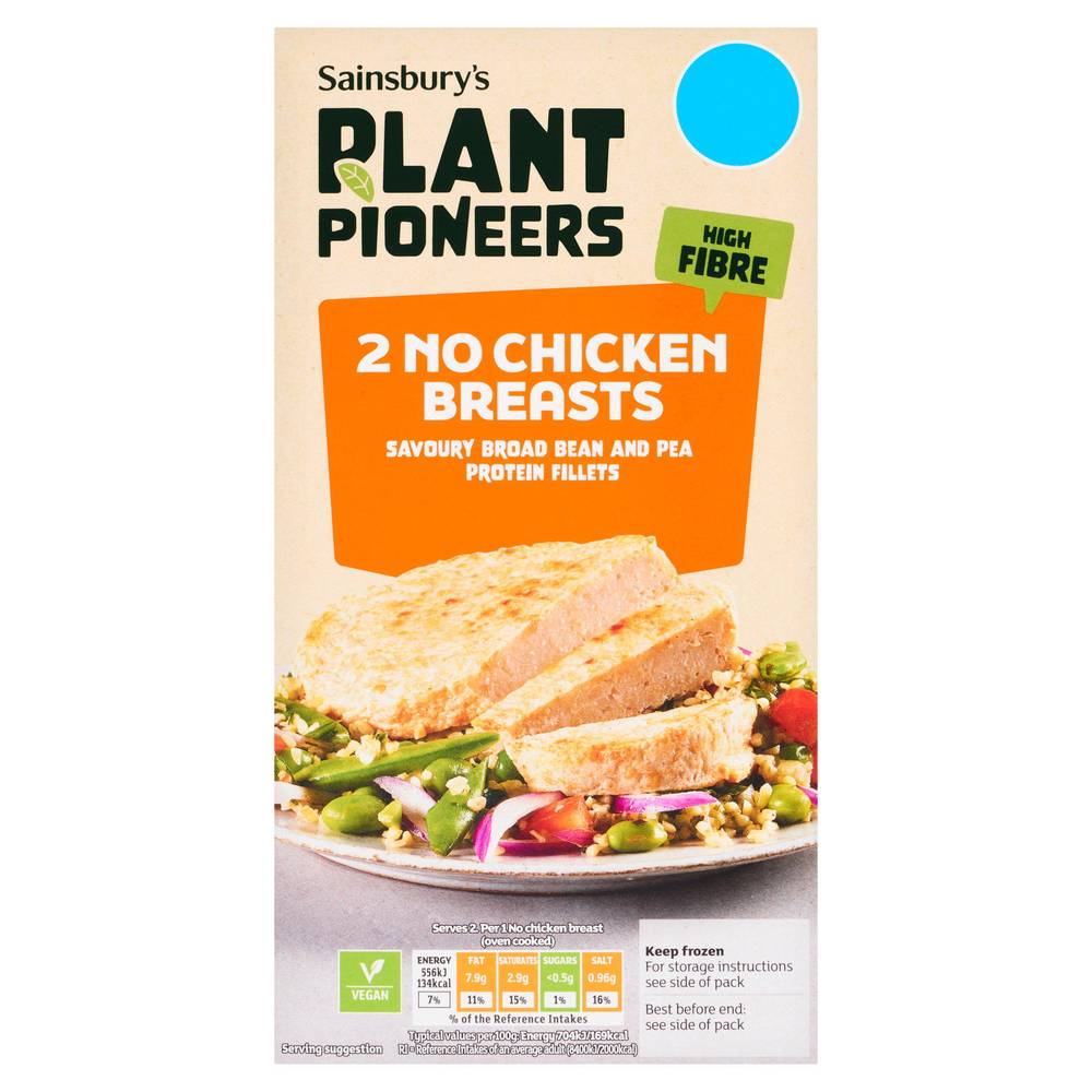 Sainsbury's Plant Pioneers High Fibre Chicken Breasts (2 pack)