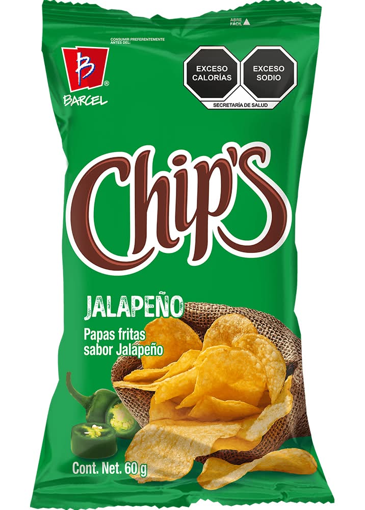 Barcel · Snack de papas fritas, jalapeño (60 g)