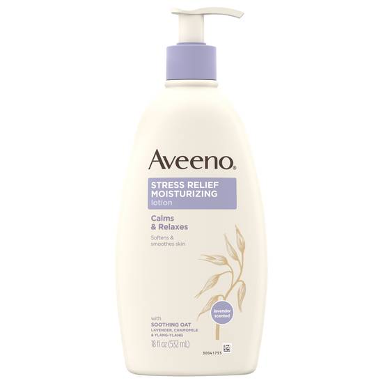 Aveeno Lavender Scented Stress Relif Moisturizing Lotion To Calm & Relax
