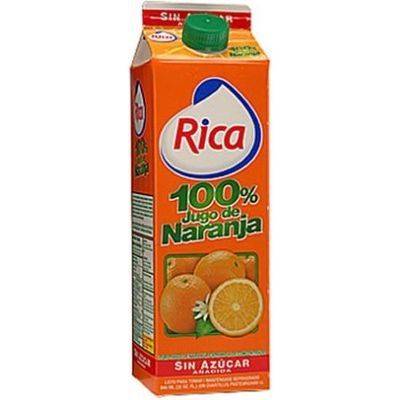 RICA Jugo Naranja 100% S/A 1Lt Cc (AP)
