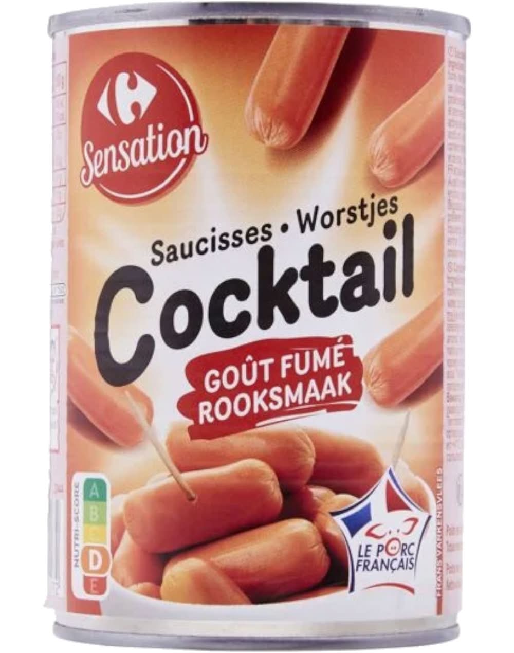 Carrefour Sensation - Saucisses cocktail nature, fumé (400g)