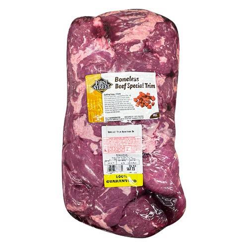 First Street · Boneless Beef Special Trim (approx 15 lbs)