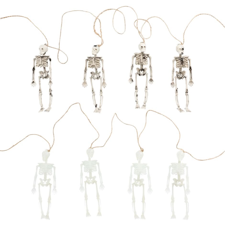 Plastic Skeleton Garland Halloween Decoration (4 ct)