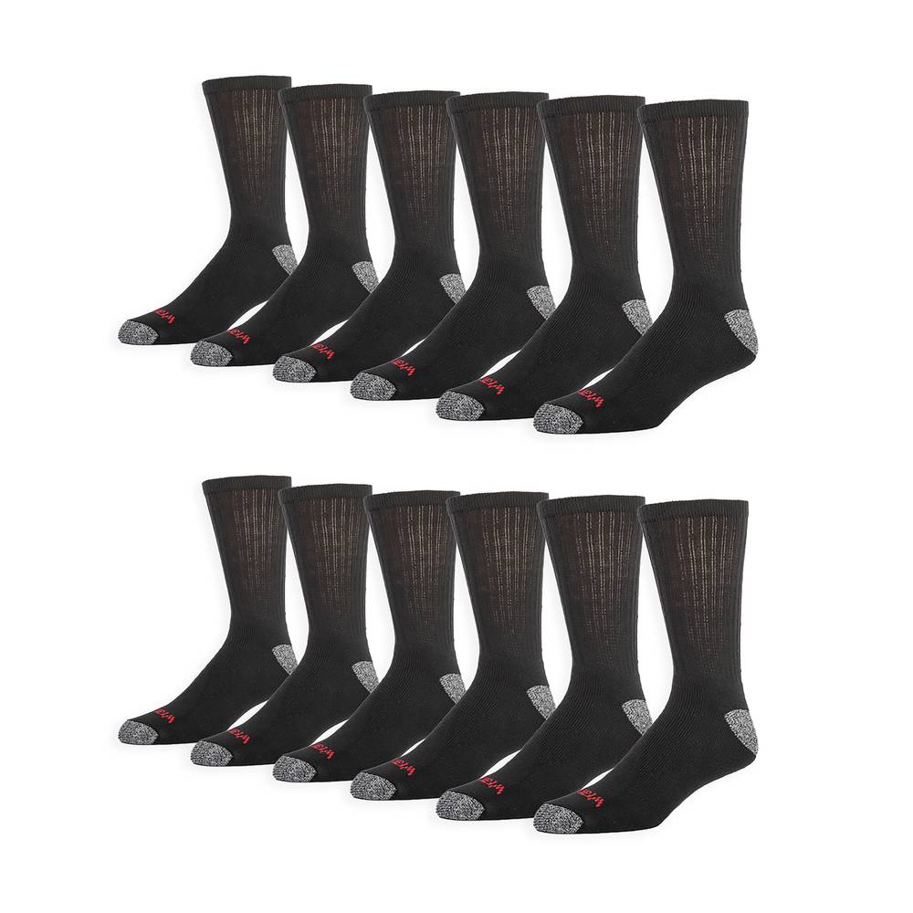 Wrangler Men's Cotton Polyester Blend Socks (12-Pack) | WWM04010912B