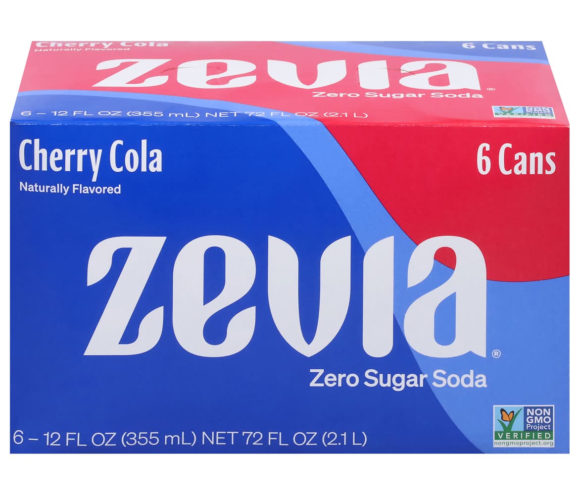 Zevia Zero Calorie Cherry Cola Soda (12 fl oz)