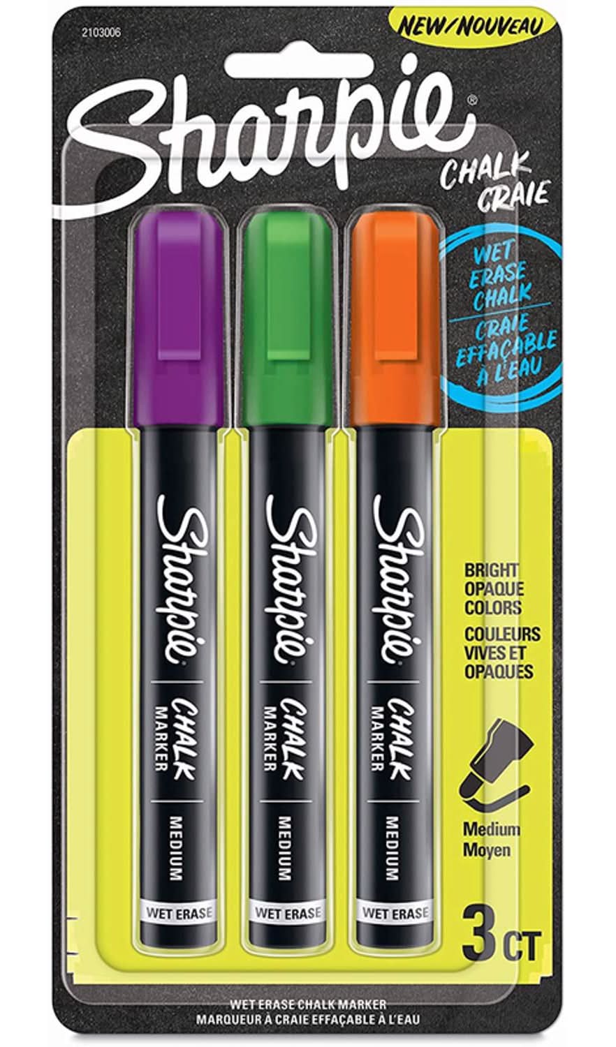 Sharpie Assorted Medium Tip Chalk Marker 3 Pk