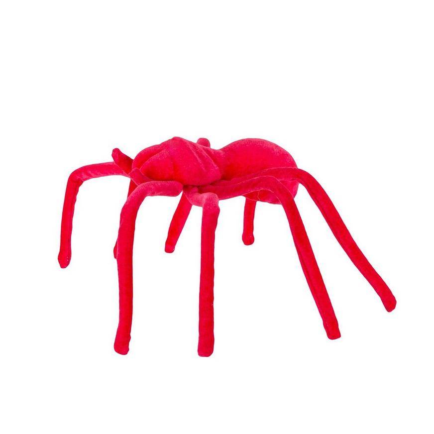 Neon Pink Black Light Reactive Fabric Spider, 22.8in