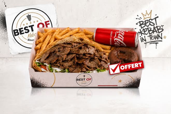 ⏰ DERNIERS JOURS 🌯 MENU SANDWICH KEBAB  (FRITES+BOISSON)