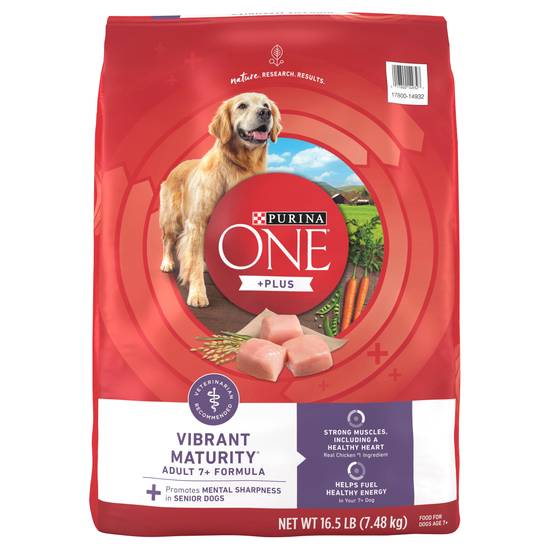 Purina One +Plus Vibrant Maturity Adult 7+ Formula Food For Dogs