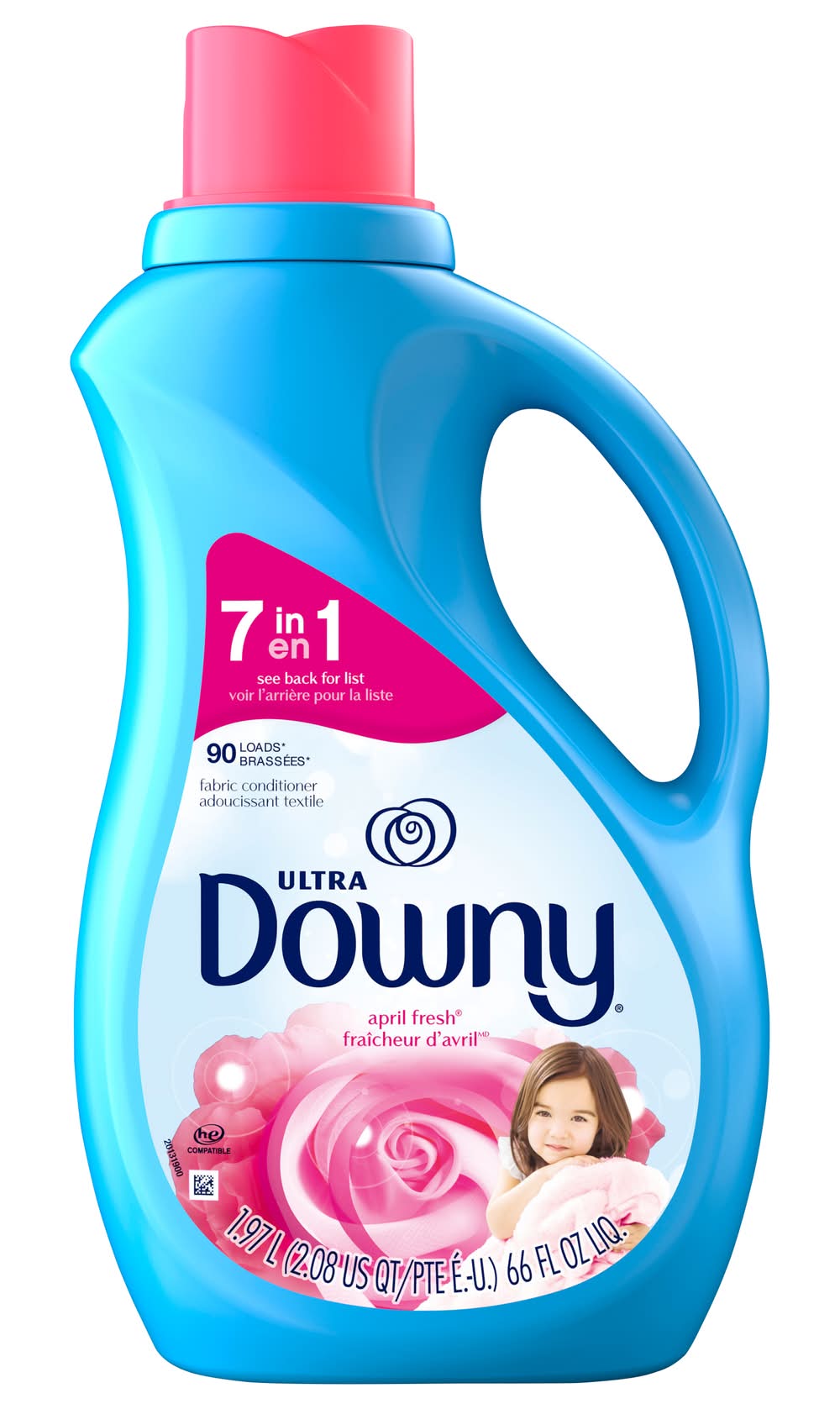Downy 7 In 1 Ultra Liquid Fabric Conditioner 90 Loads, April Fresh (66 fl oz)