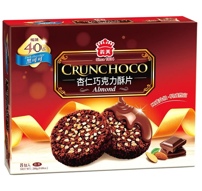 義美杏仁巧克力酥片(黑可可)280g <280g克 x 1 x 1Bag包>