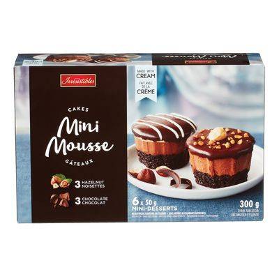 Irresistibles Hazelnut and Chocolate Mini Mousse Cakes (300 g, 6 ct)