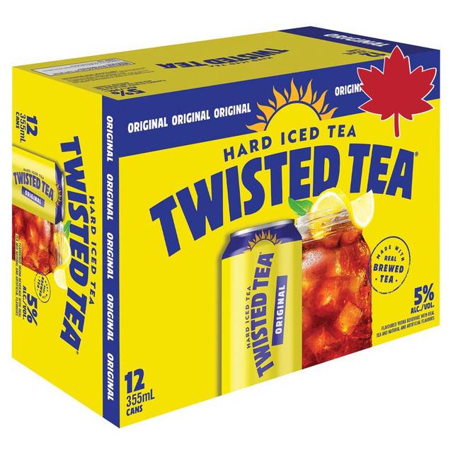 Twisted Tea Original Hard Iced Alcoholic Beverage (12 x 355 ml)