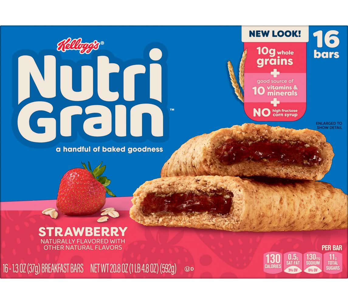 Kellogg's Nutri-Grain Soft Baked Breakfast Bars, Strawberry (16 x 1.3 oz)