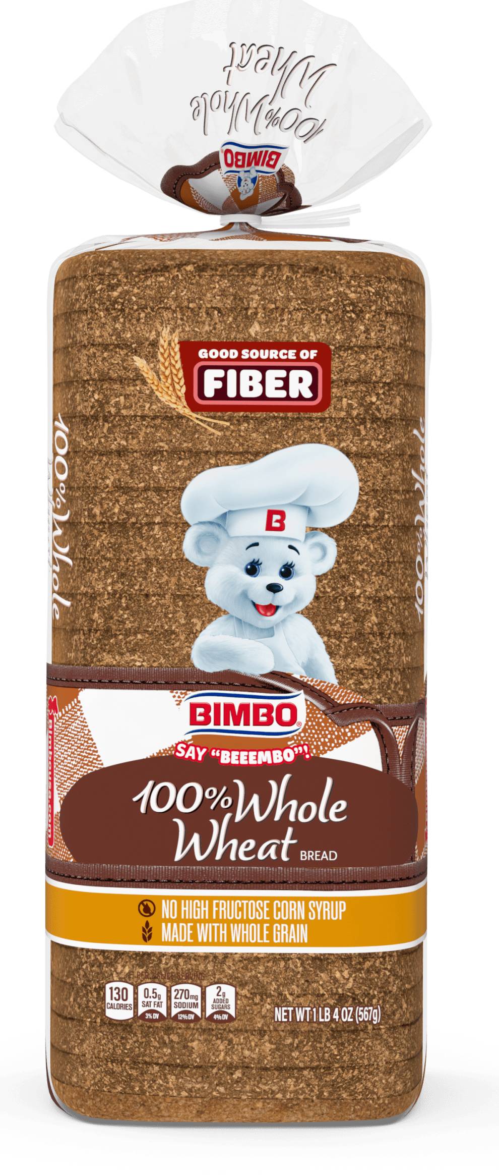 Bimbo 100% Whole Wheat Bread (20 oz)