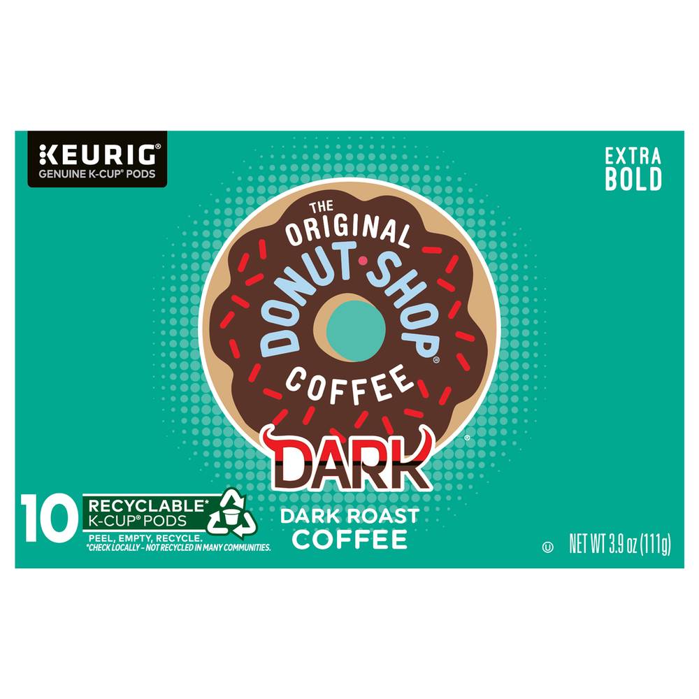 The Original Donut Shop Keurig Single Serve K-Cup Pods, Dark Roast (3.9 oz, 10 ct)